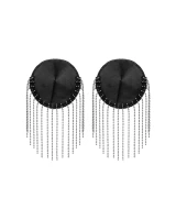 Seksowne czarne nasutniki MILLADIS wielorazowego użytku samoprzylepne zalotne