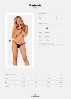 Czarne koronkowe stringi Maderris klasyczne i eleganckie