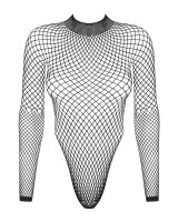 Unikatowe czarne body B125 siateczka dekolt a’la golf odkryte plecy seksowne