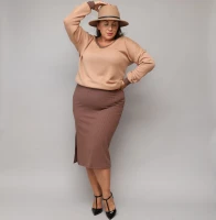 Sukienka prążek plus bluza super cena jesień PLUS SIZE