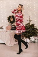 SUKIENKA VELVET FALBANKA welurowa ze wzorem NORWAY