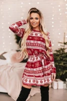 SUKIENKA VELVET FALBANKA welurowa ze wzorem NORWAY