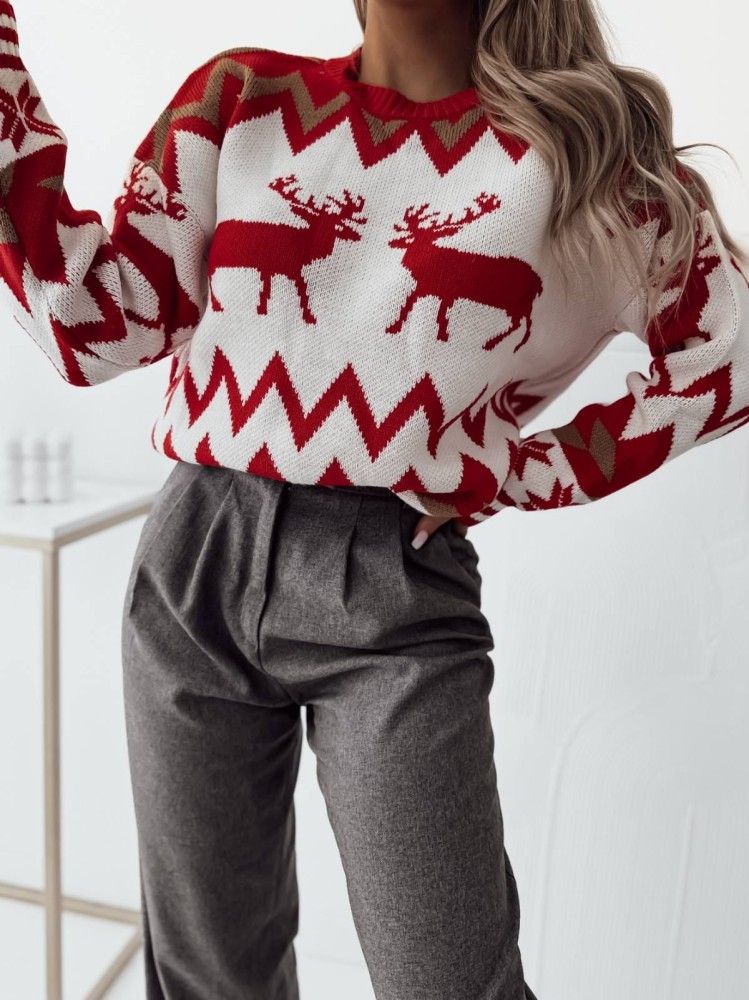 Świąteczny Sweter Ciepły, Uniwersalny Rozmiar, Zimowy Wzór