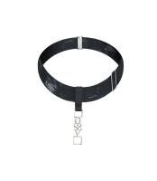 Corrosis choker czarny naszyjnik łańcuch z sercem grawer