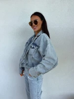Kurtka jeansowa damska ONLY oversize nietoperz katana jeansowa