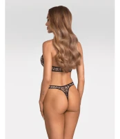 Addia Body Otwarte Crotchless Panterka Fiszbiny Odkryte Plecy